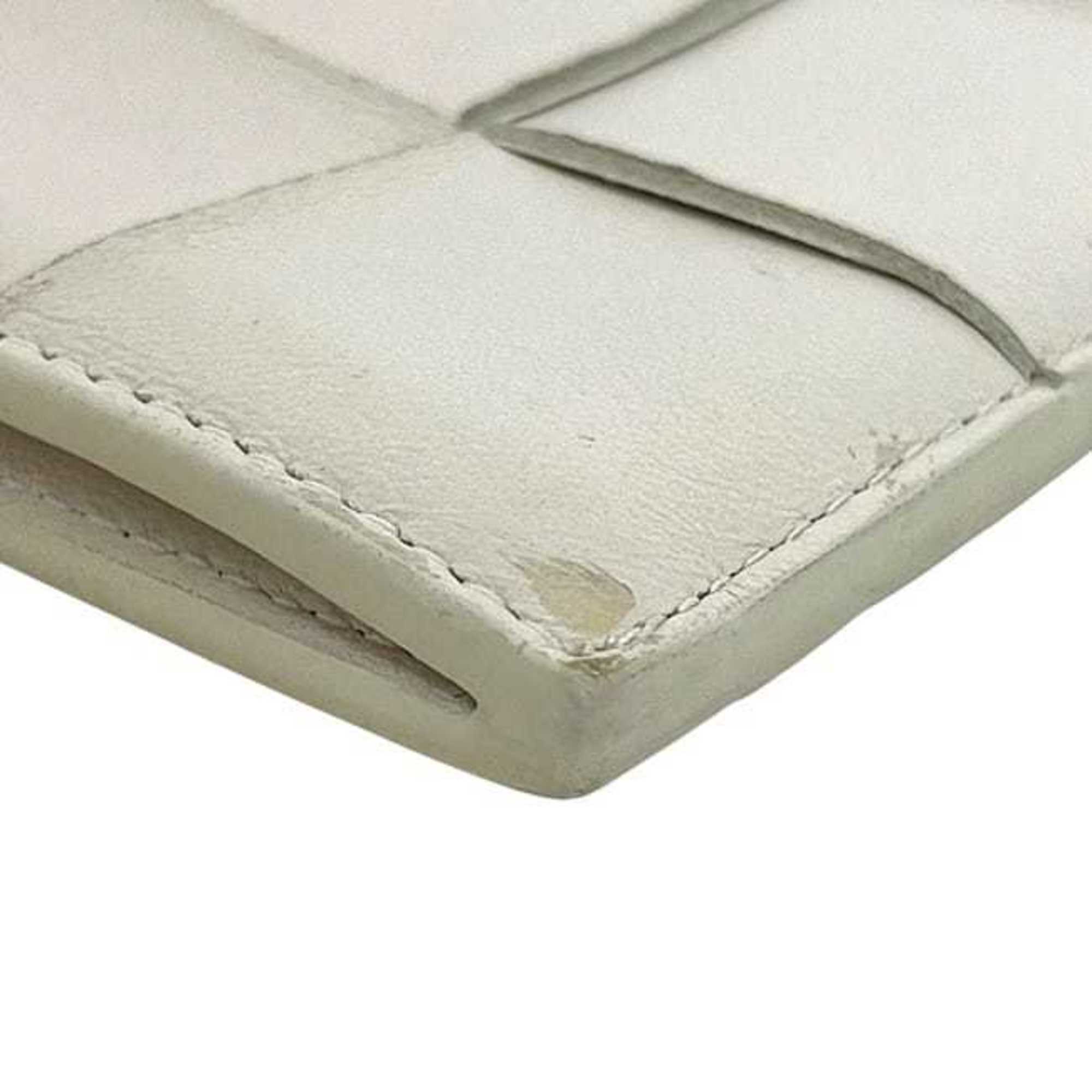 Bottega Veneta White Leather Coin Purse/Coin Case