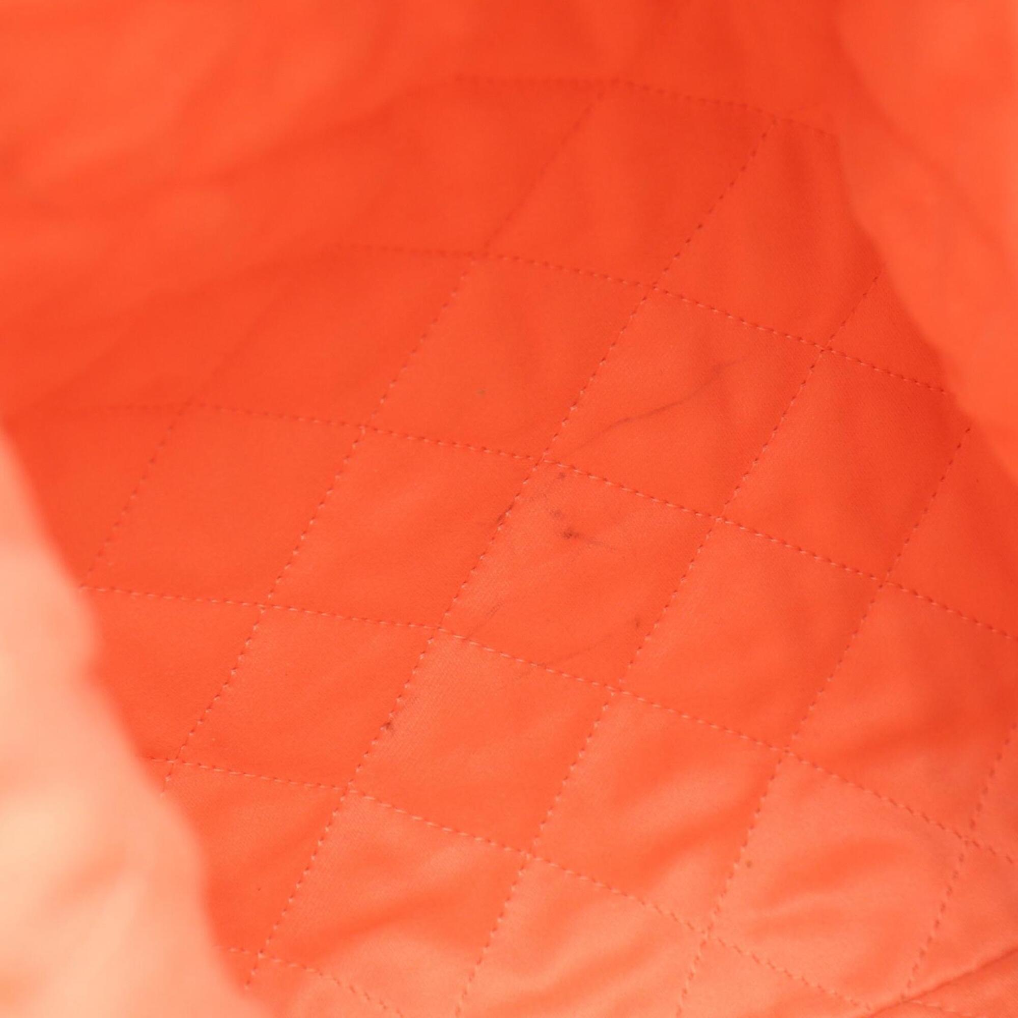 Chanel Orange Grained Calfskin Backpack Handbag