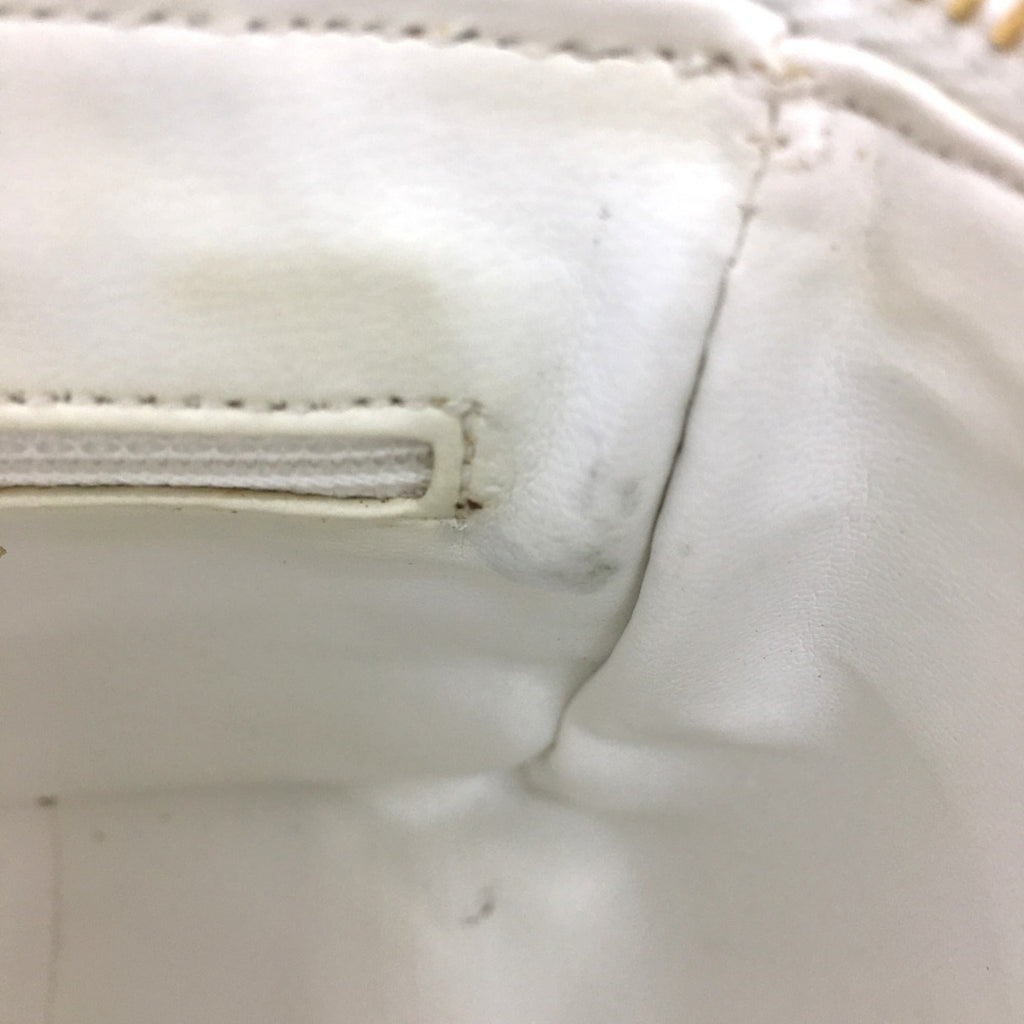 Chanel White Leather Shoulder Bag