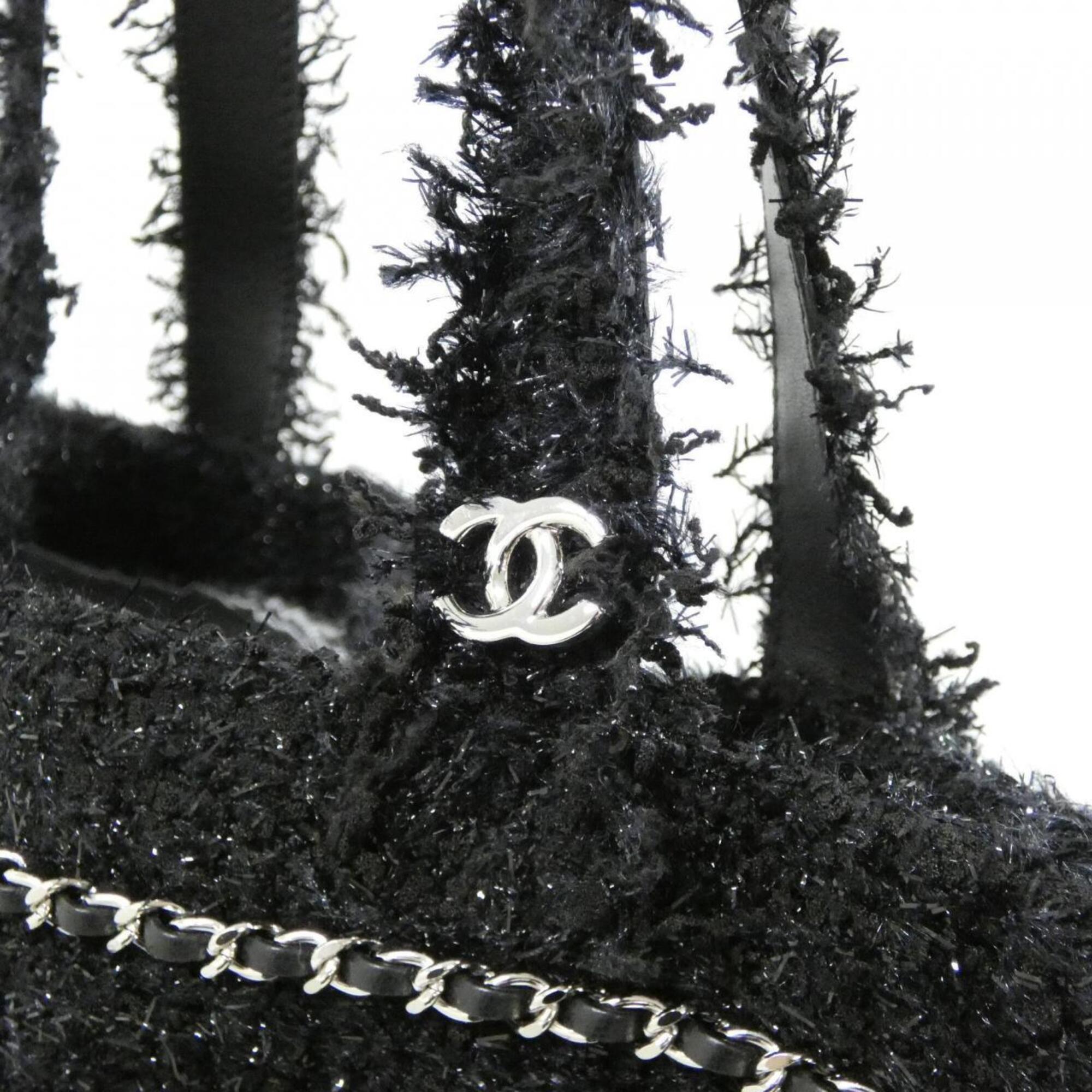 Chanel Black Tweed Handbag