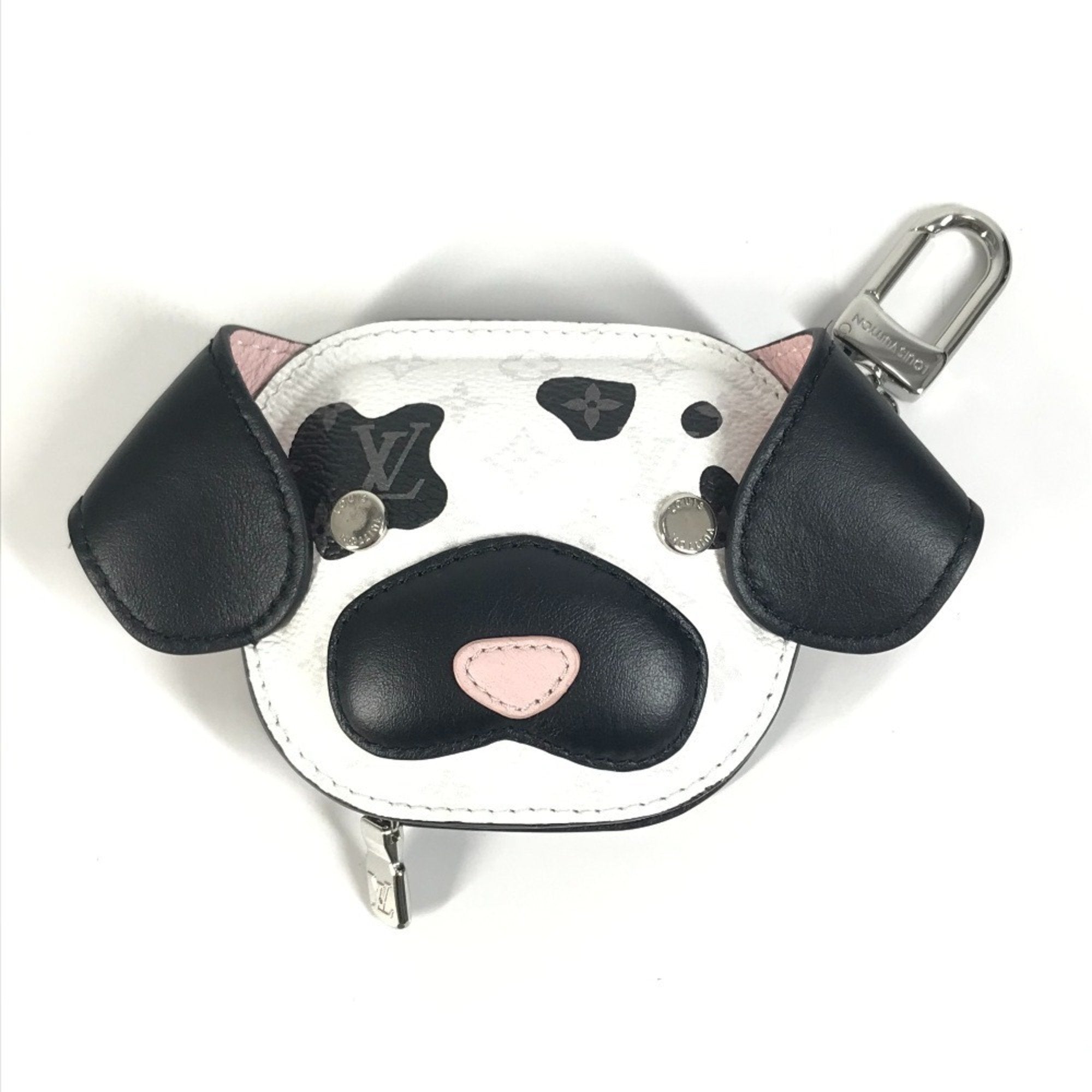 Louis Vuitton Black Multi-Color White Monogram Canvas Coin Purse/Coin Case