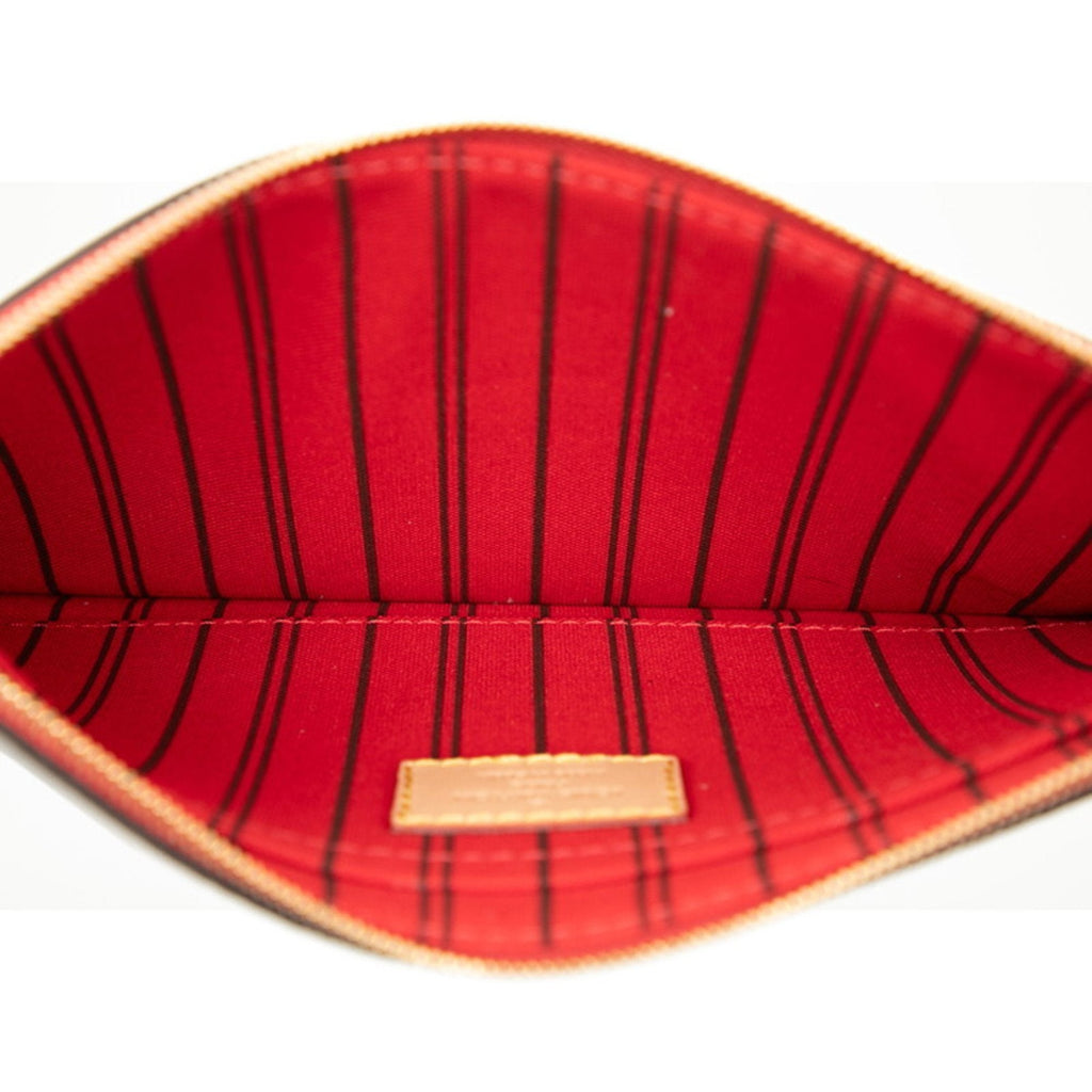 Louis Vuitton Brown Red Color Pvc Pouch