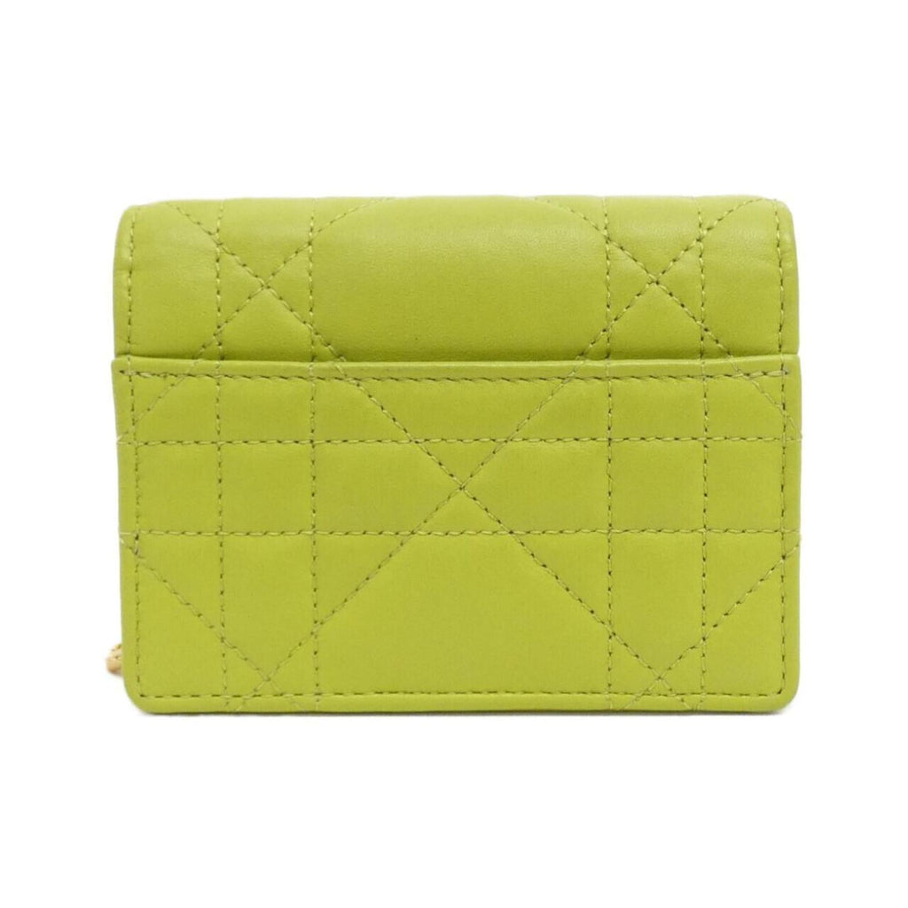 Christian Dior Lime Yellow Leather Shoulder Bag (Pre-Owned)