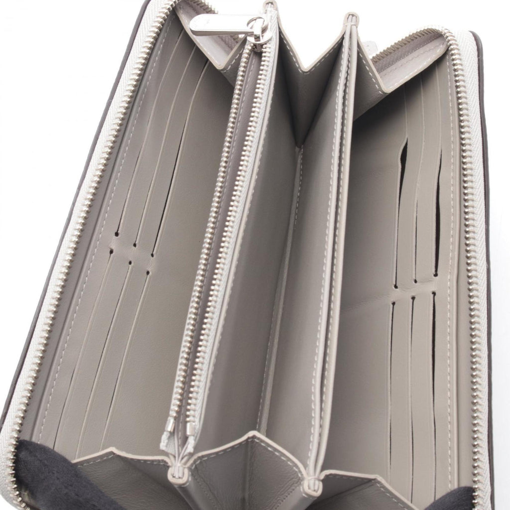 Louis Vuitton Gray Metallic Mahina Leather Leather Long Wallet