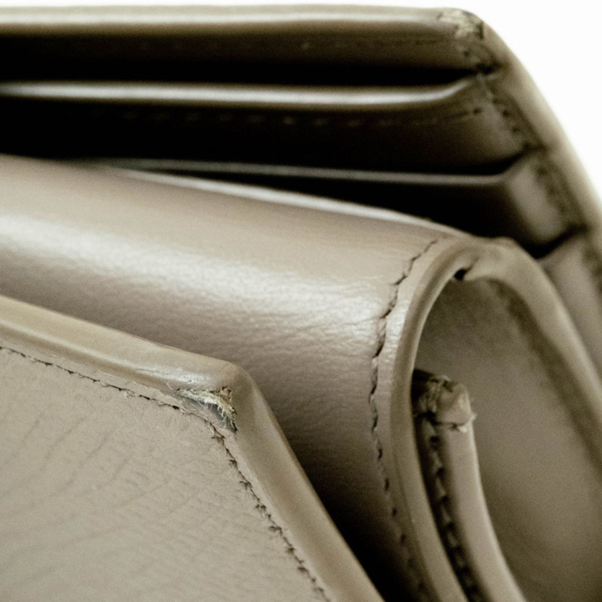 Celine Beige Brown Leather Wallet (Bi-Fold)