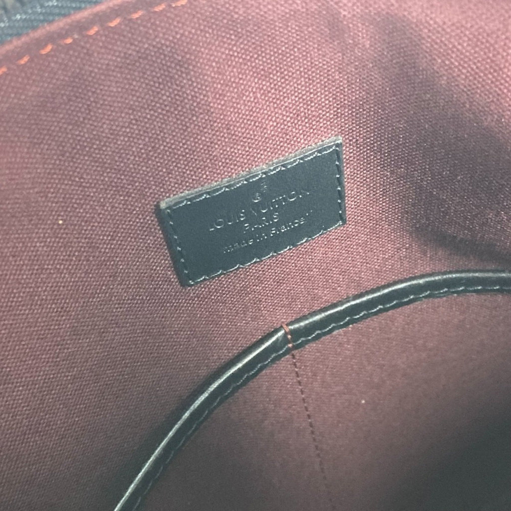 Louis Vuitton Black Brown Galle Monogram Macassar Canvas Shoulder Bag