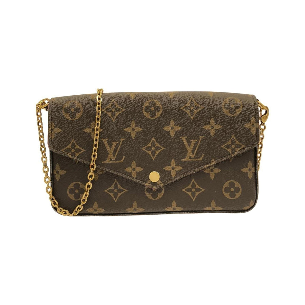 Louis Vuitton Monogram Marron Coated Canvas Pochette Shoulder Bag