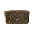 Louis Vuitton Monogram Marron Coated Canvas Pochette Shoulder Bag