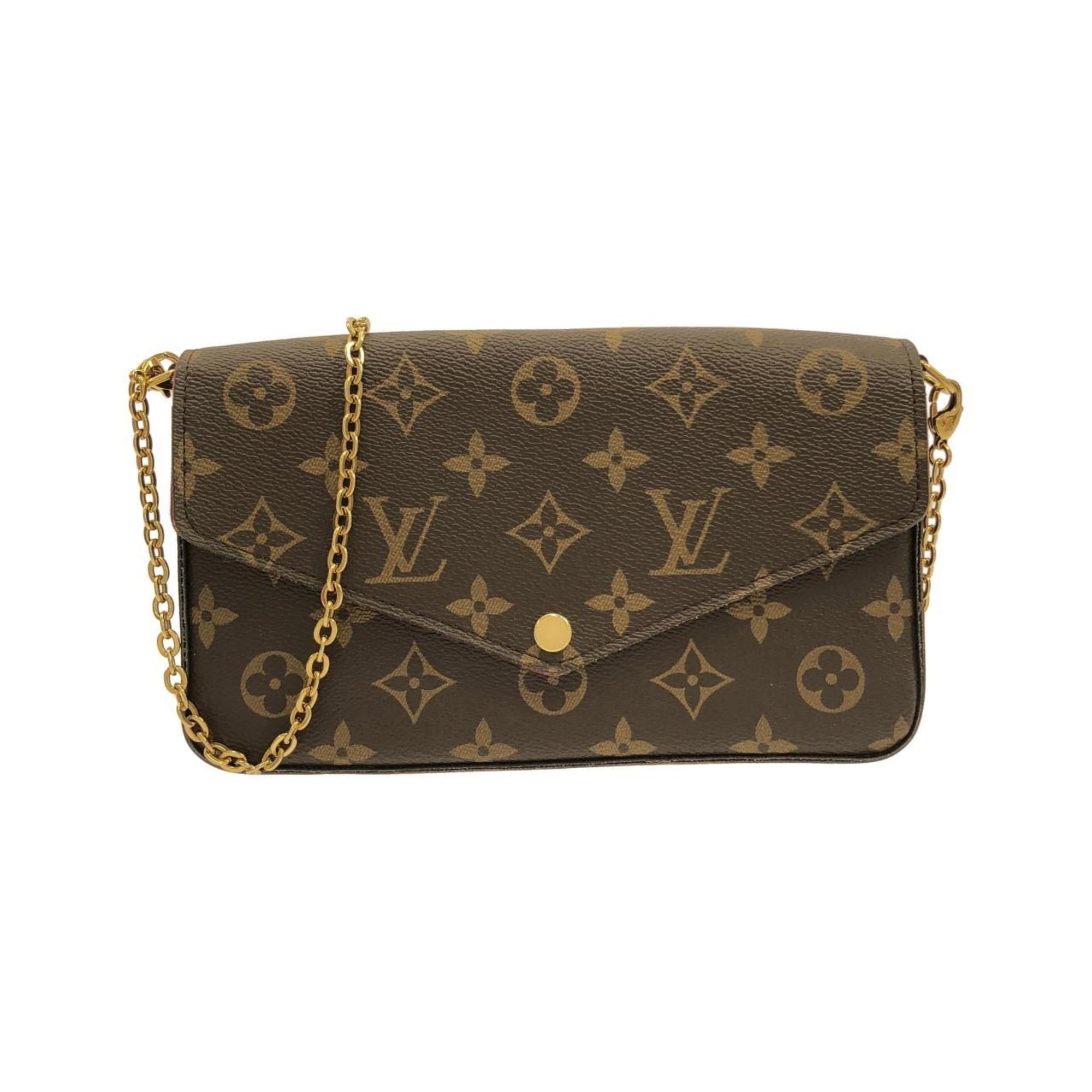 Louis Vuitton Monogram Marron Coated Canvas Pochette Shoulder Bag