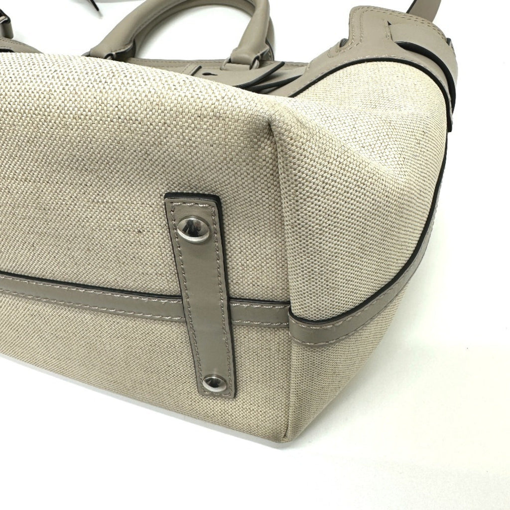 Burberry Beige Canvas Leather Handbag