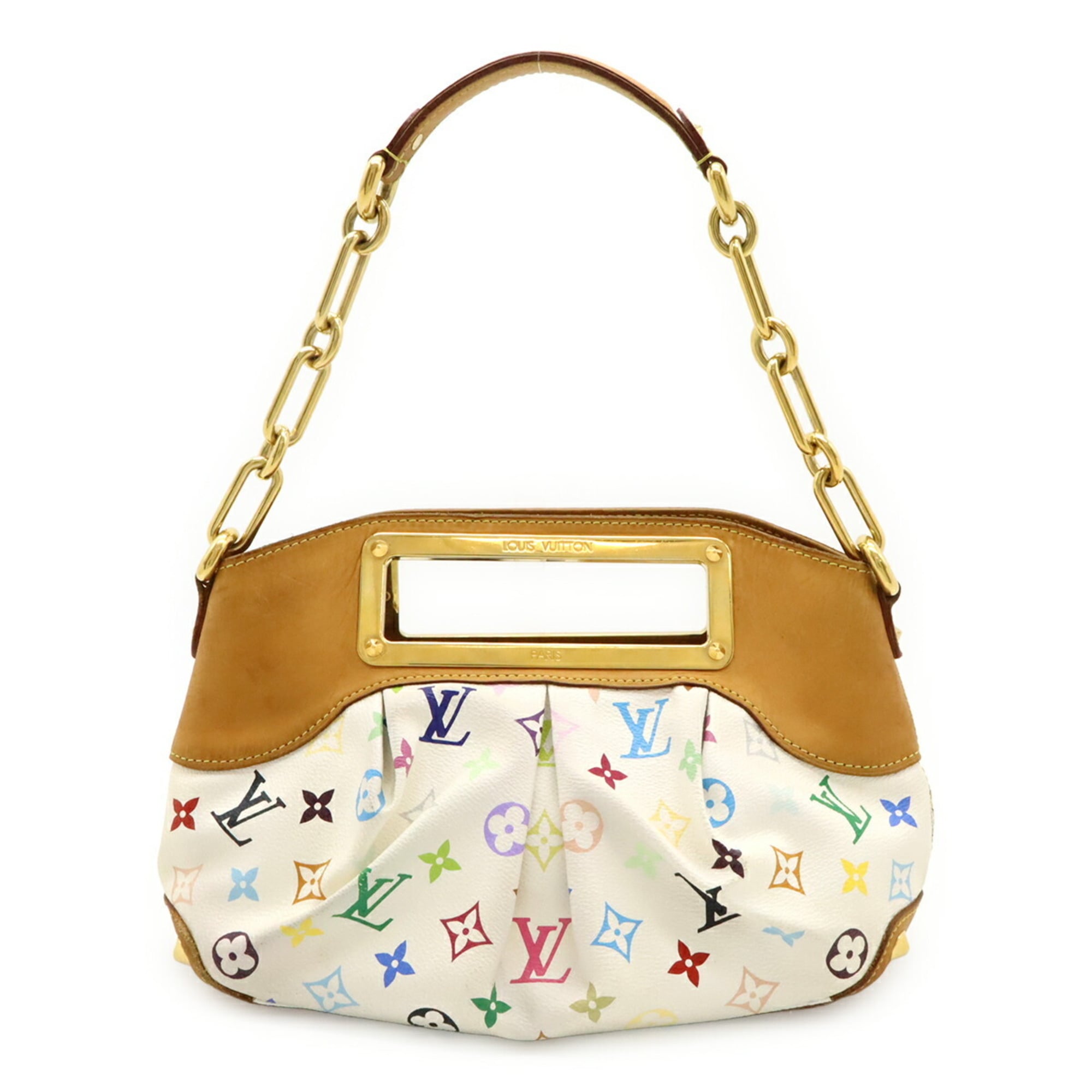 Louis Vuitton White Canvas Handbag Shoulder Bag