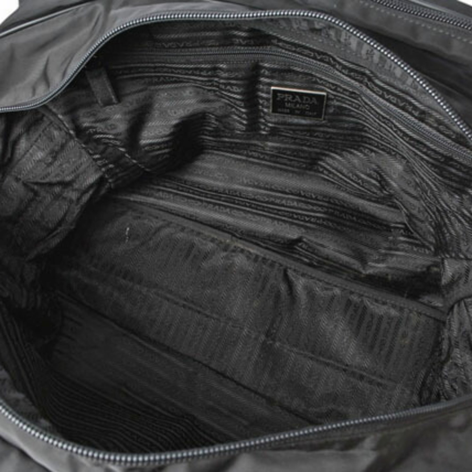 Prada Black Nero Nylon Boston Bag Shoulder Bag