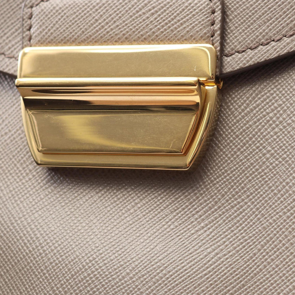 Prada Gray Leather Handbag