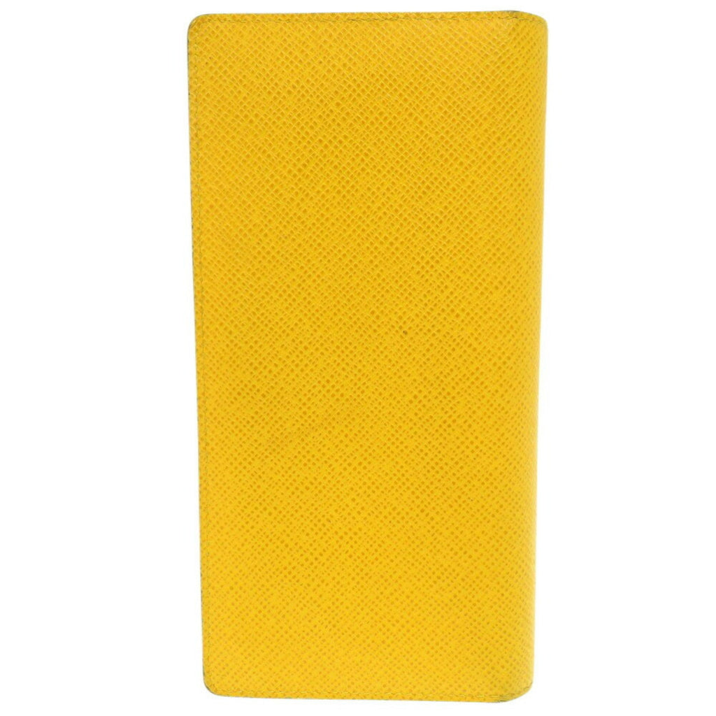 Louis Vuitton Jaune Taiga Leather Long Wallet