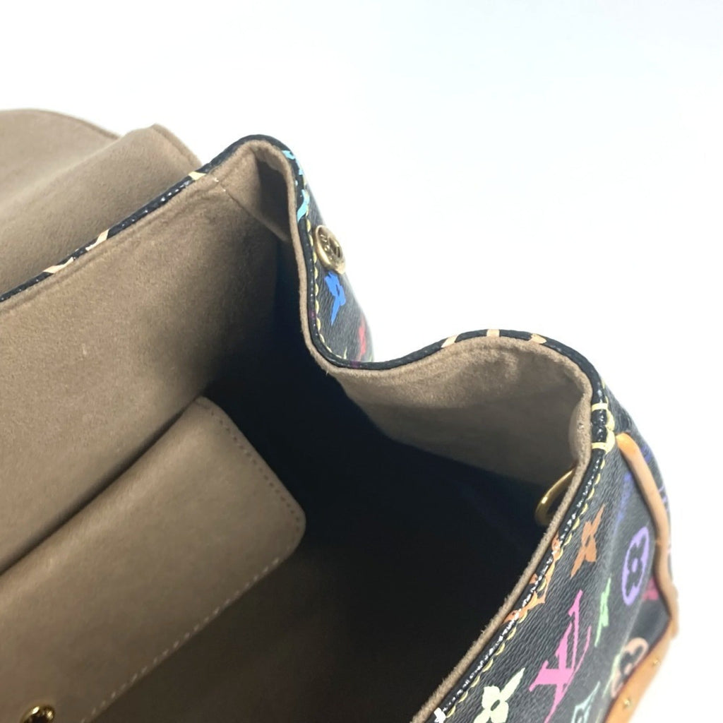 Louis Vuitton Black Multi-Color Noir Monogram Multicolore Canvas Handbag Shoulder Bag Tote Bag