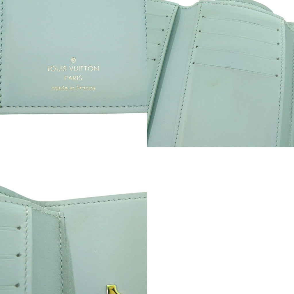 Louis Vuitton Blue Leather Wallet (Tri-Fold)