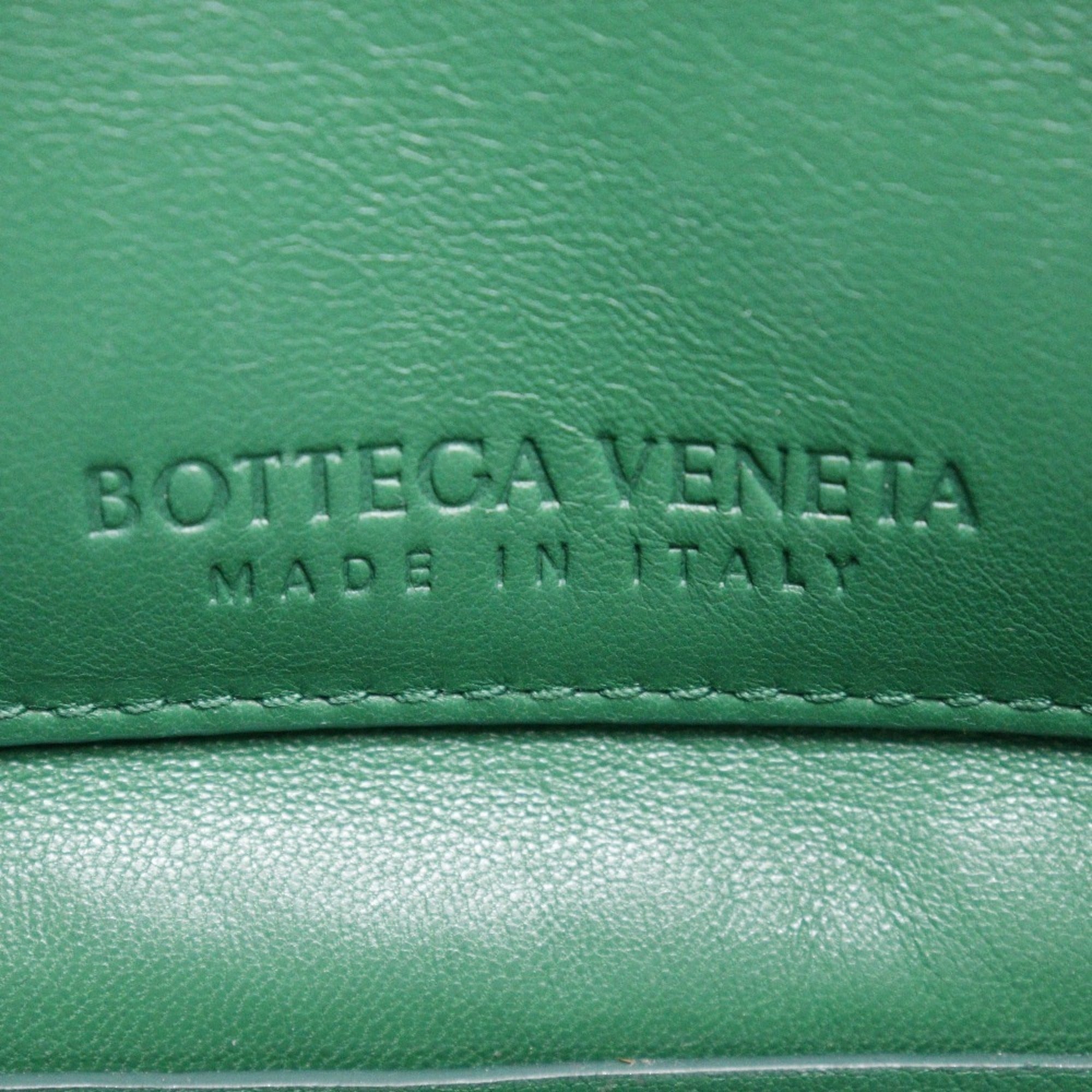 Bottega Veneta Green Leather Shoulder Bag