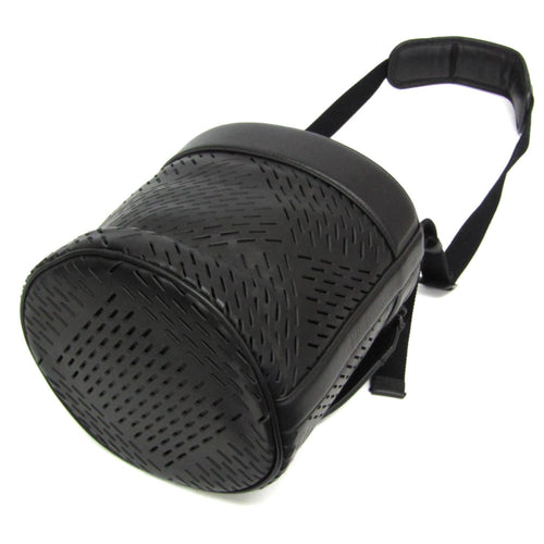 Bottega Veneta Paper Bucket Bag Perforated Leather Black Leather Shoulder Bag Bag