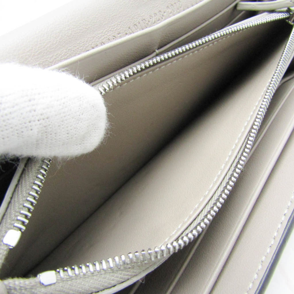 Fendi Beige Leather Long Wallet (Bi-Fold)