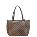 Louis Vuitton Brown Damier Canvas Pvc Leather Shoulder Bag Tote Bag