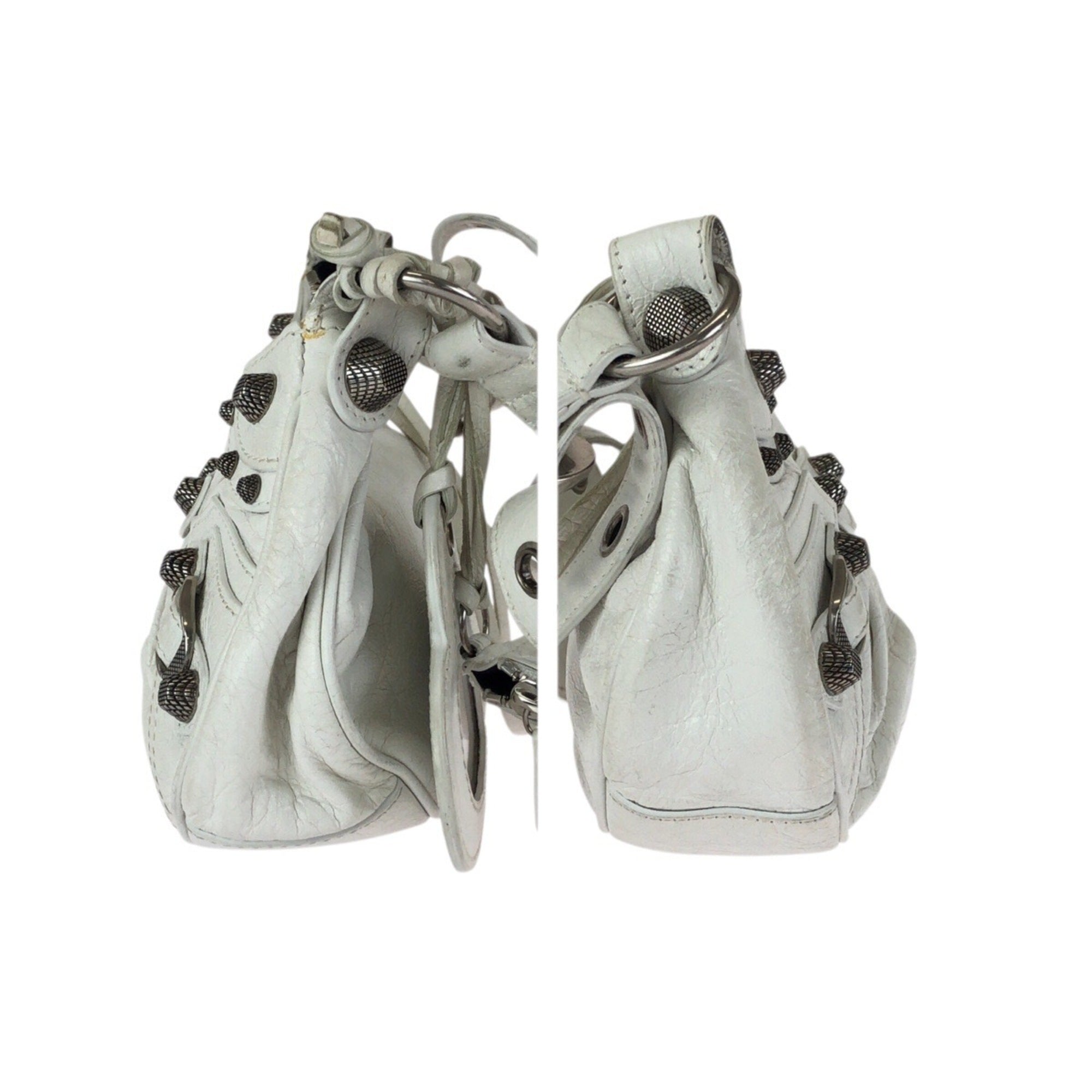 Balenciaga White Leather Pochette Shoulder