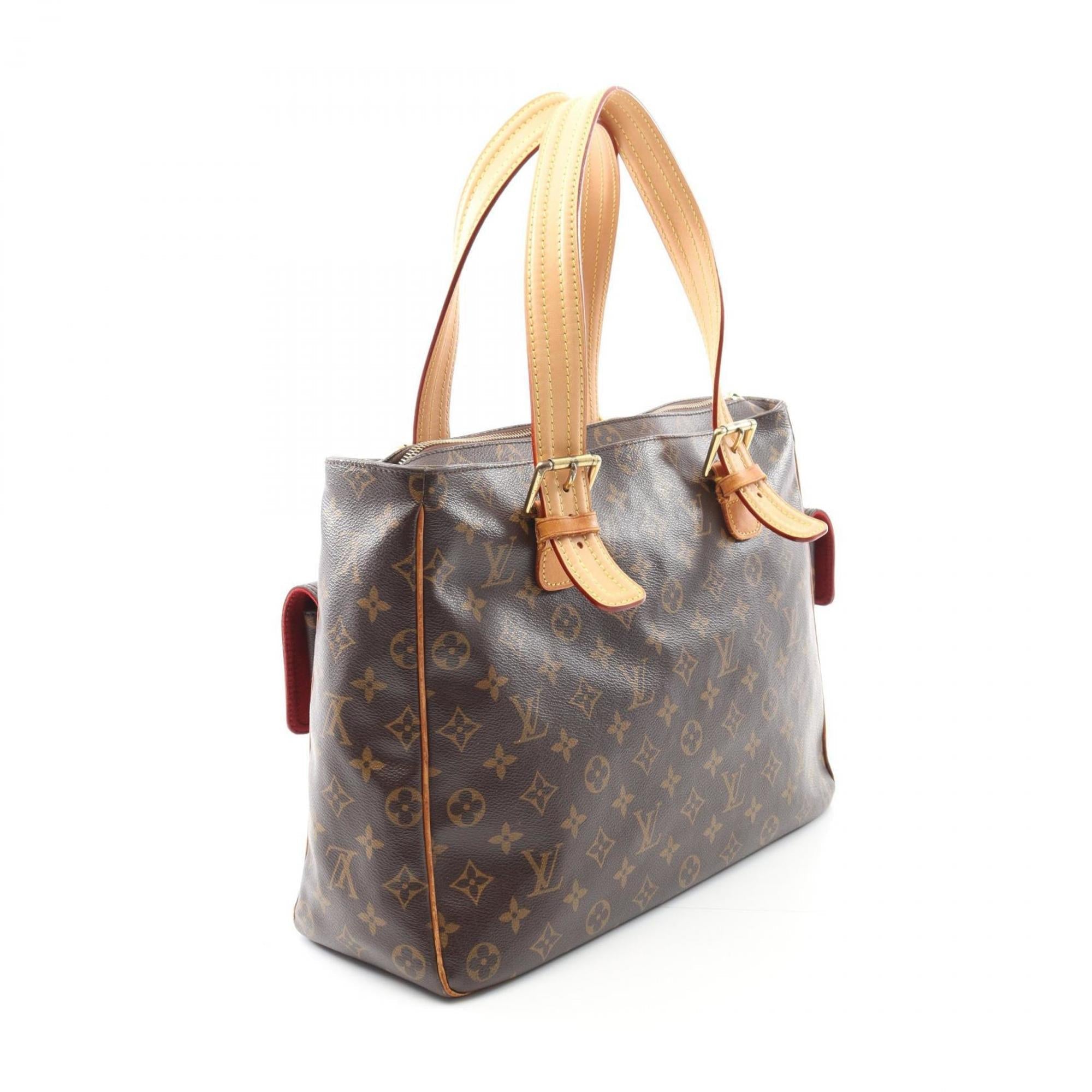 Louis Vuitton Brown Coated Canvas Leather Handbag