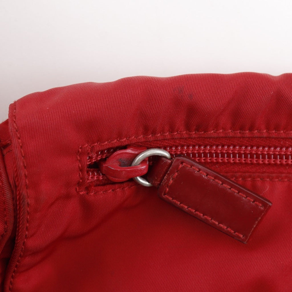 Prada Red Color Nylon Shoulder Bag