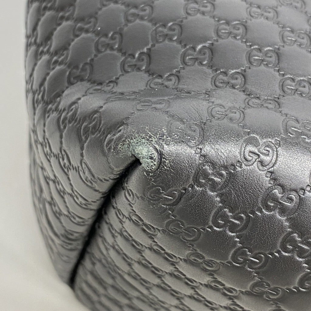 Gucci Black Leather Tote Bag (Pre-Owned)