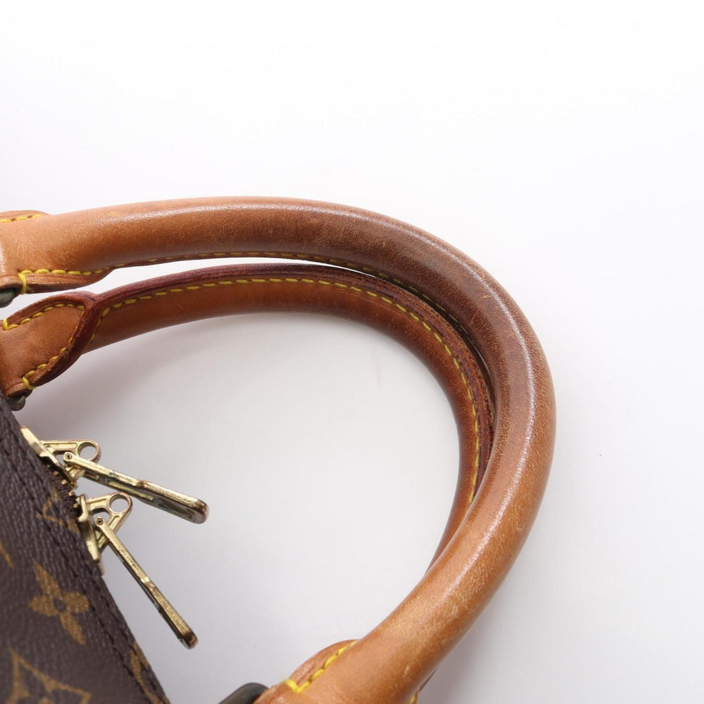 Louis Vuitton Brown Coated Canvas Leather Boston Bag Handbag