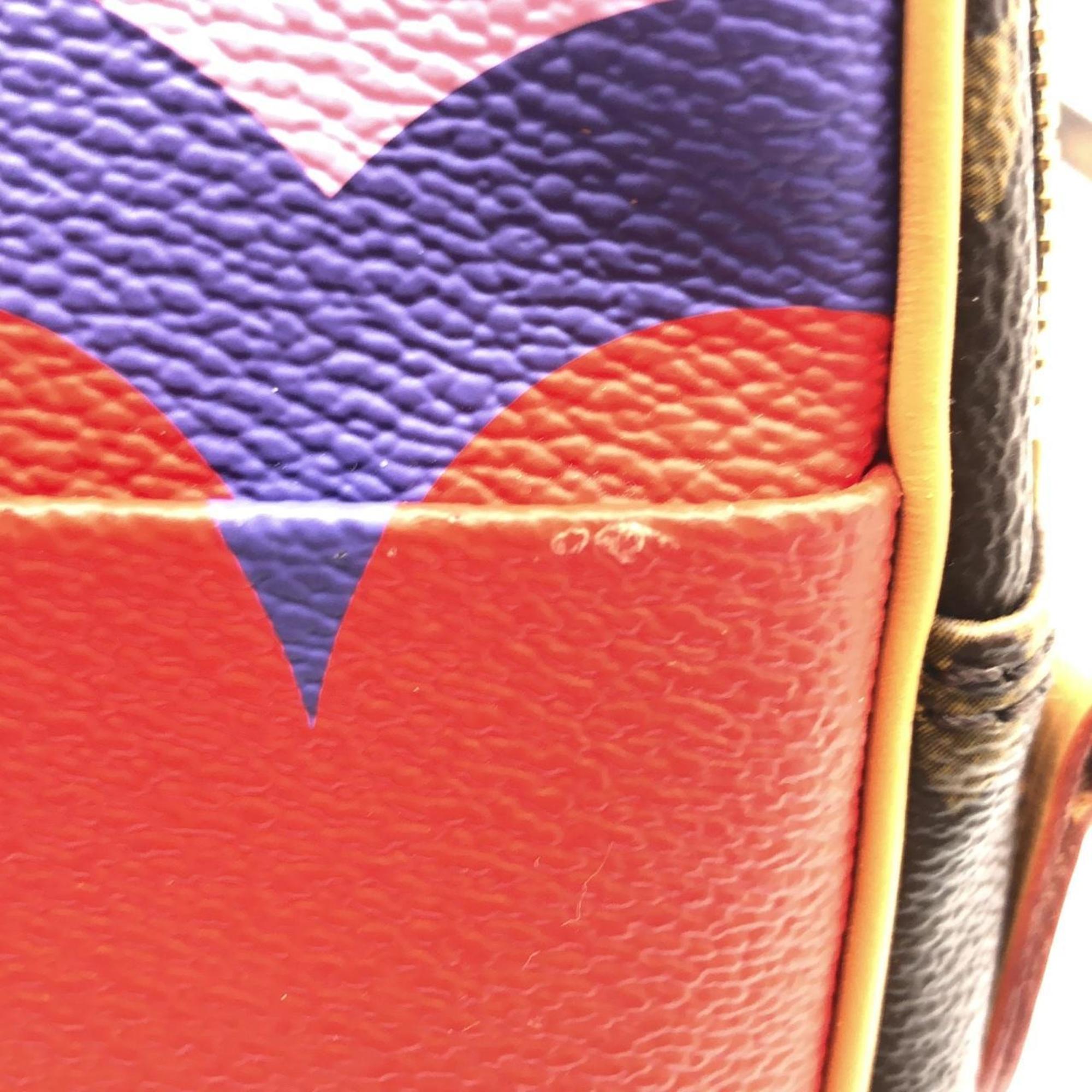 Louis Vuitton Brown Coated Canvas Shoulder Bag