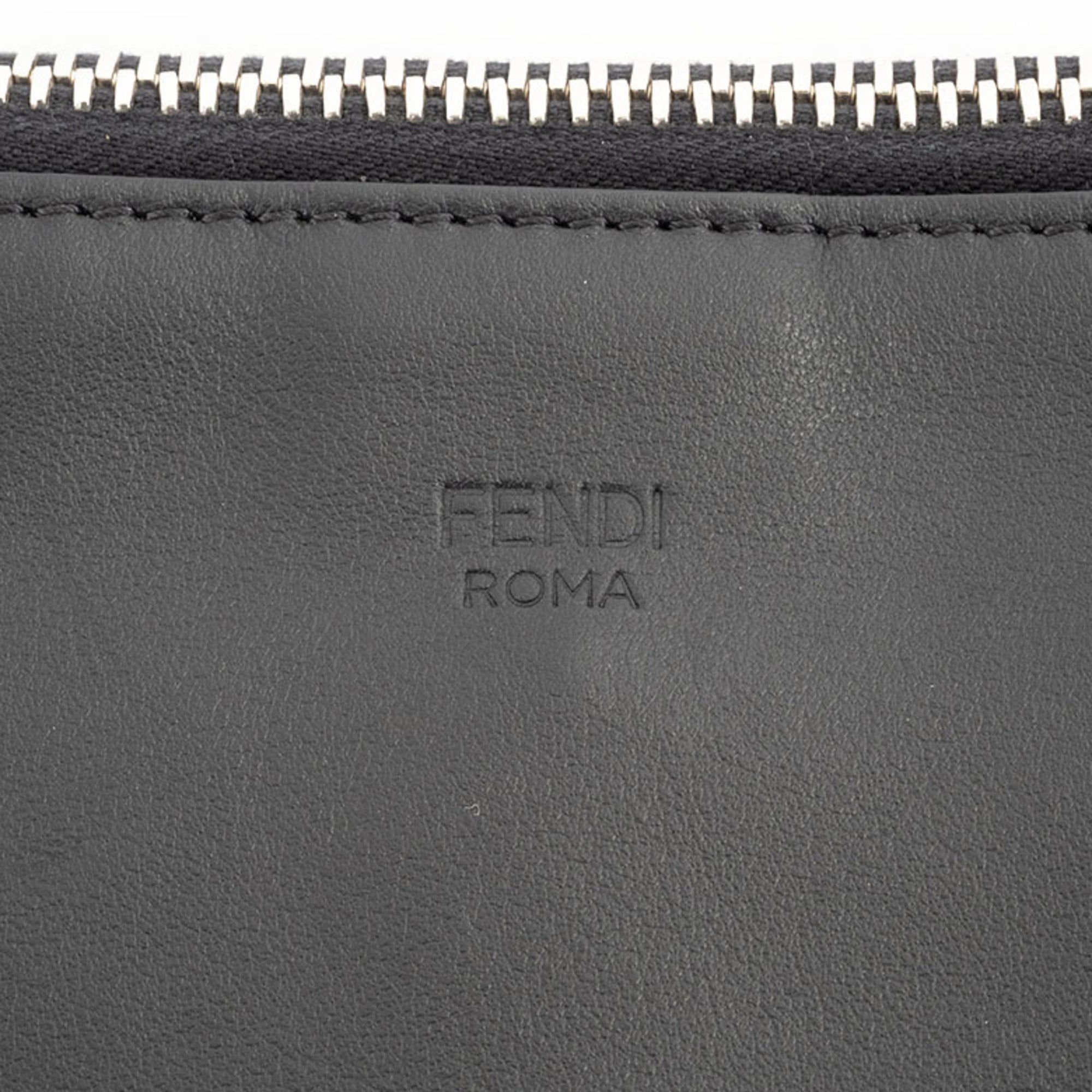 Fendi Black Leather Clutch Bag