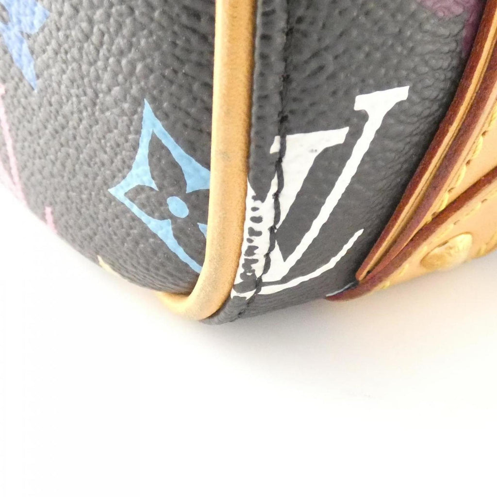 Louis Vuitton Black Multi-Color Coated Canvas Handbag