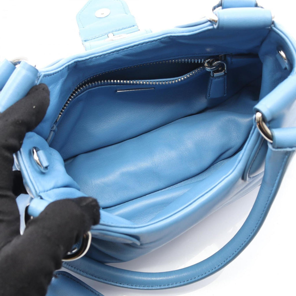 Prada Blue Leather Handbag