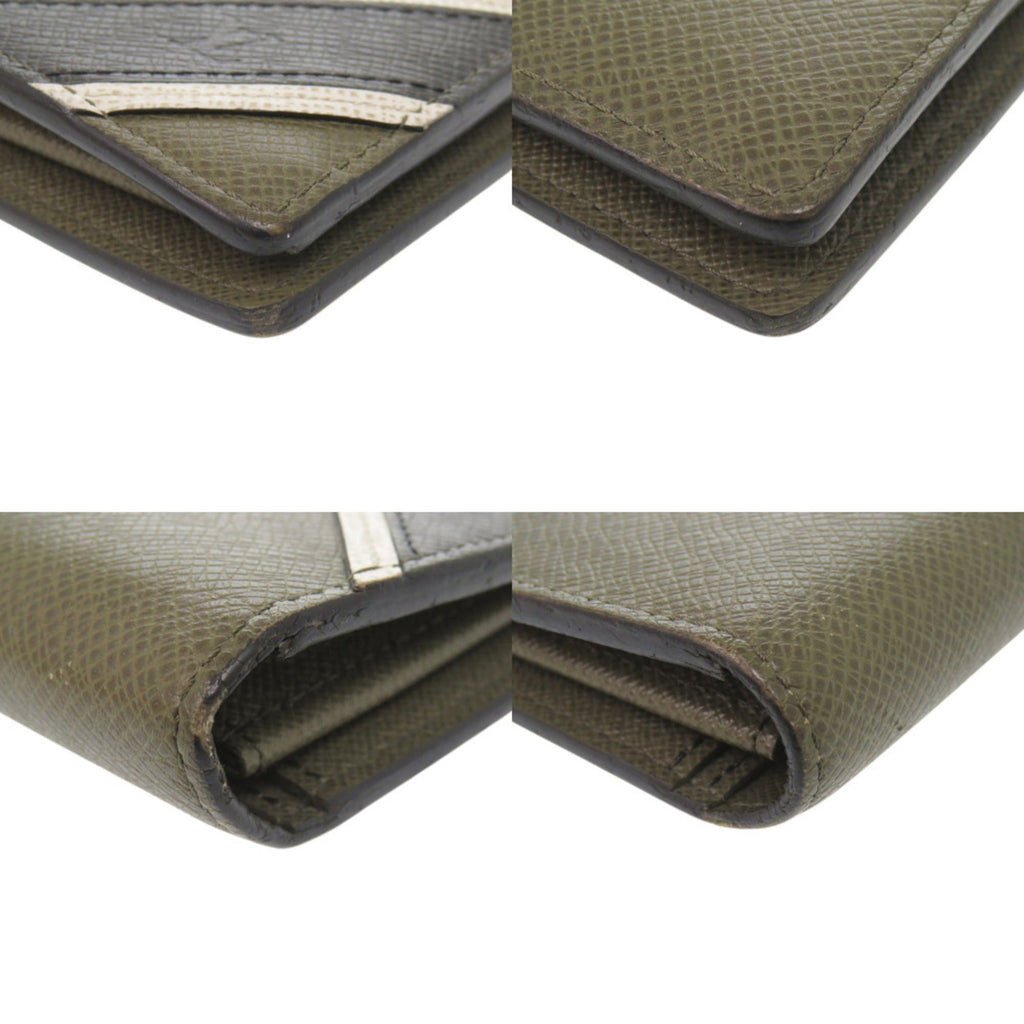 Louis Vuitton Khaki Taiga Leather Long Wallet