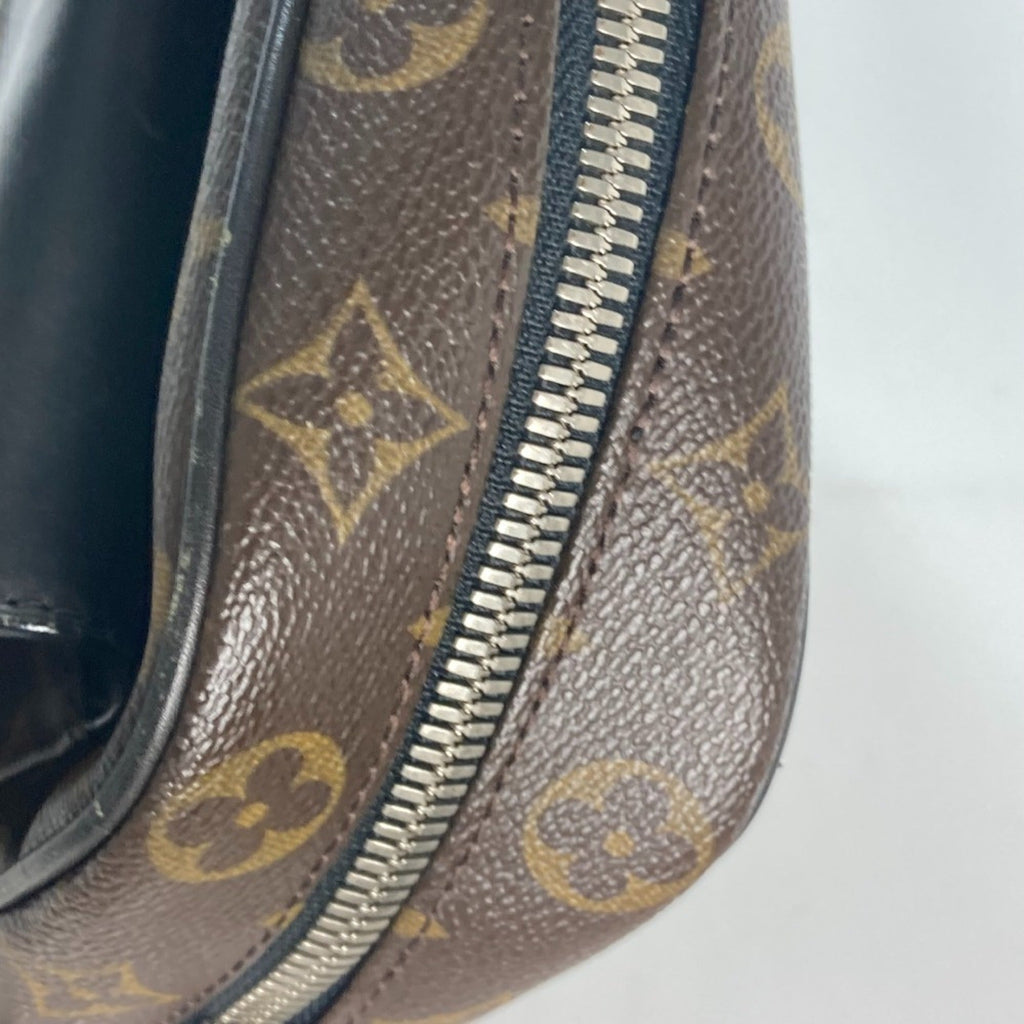 Louis Vuitton Black Brown Galle Monogram Leather Handbag