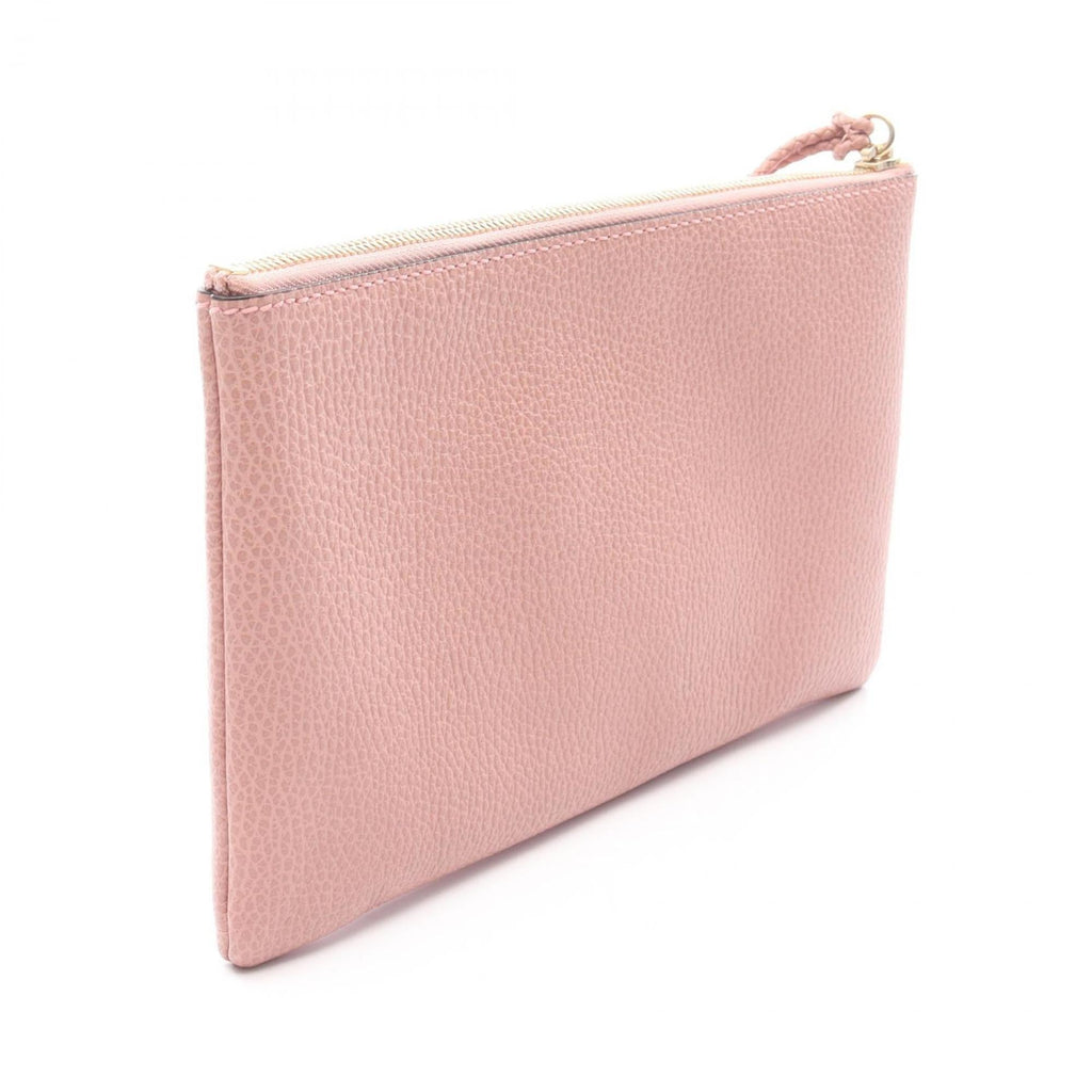 Gucci Pink Leather Clutch Bag (Pre-Owned)