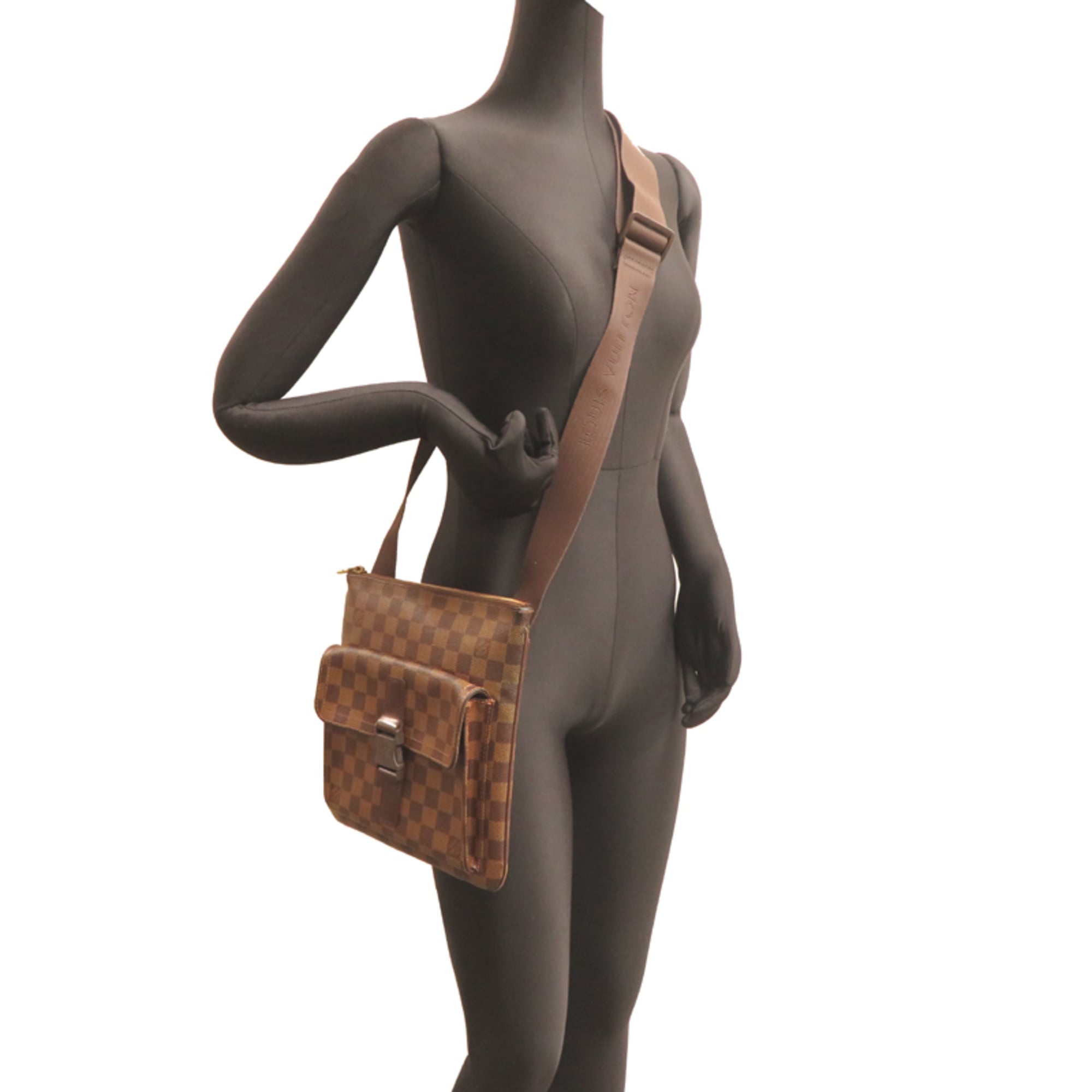 Louis Vuitton Brown Damier Azur Pochette Shoulder Bag