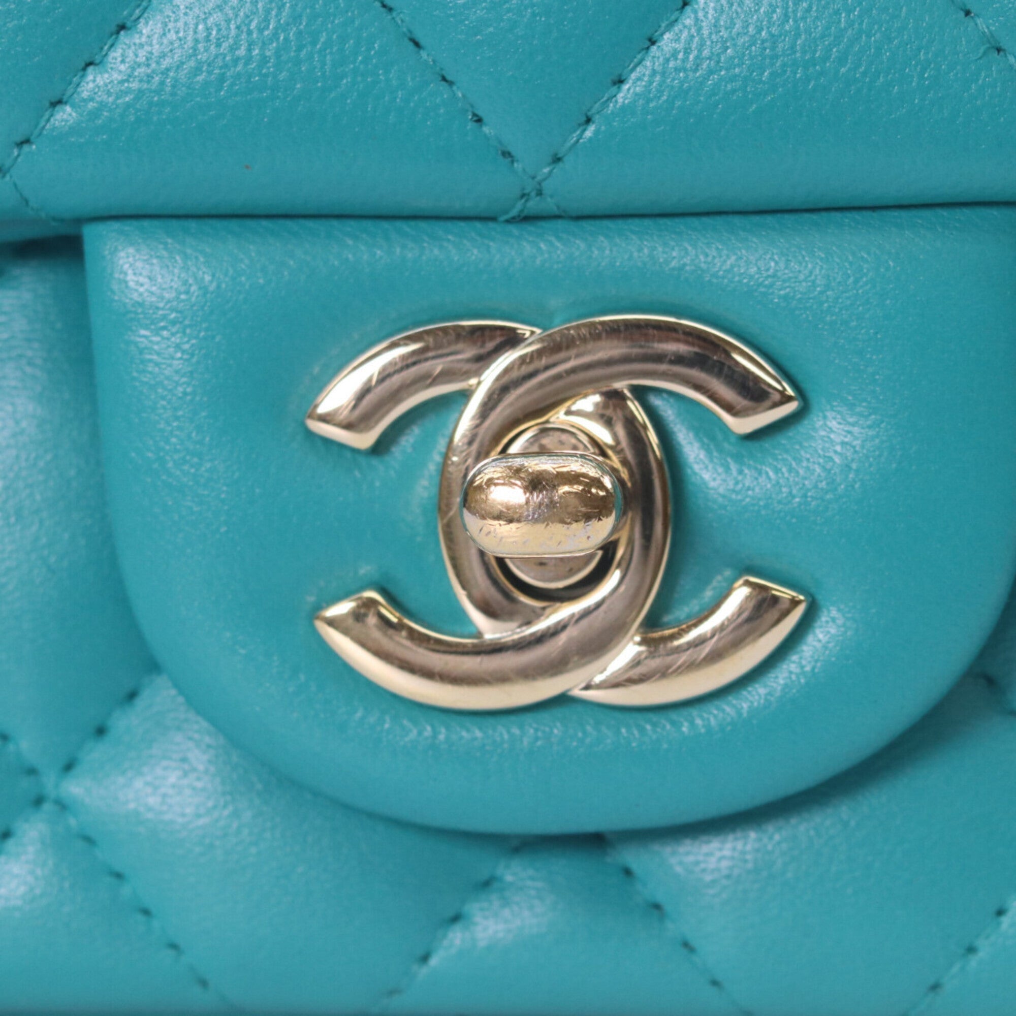 Chanel Emerald Green Leather Shoulder Bag
