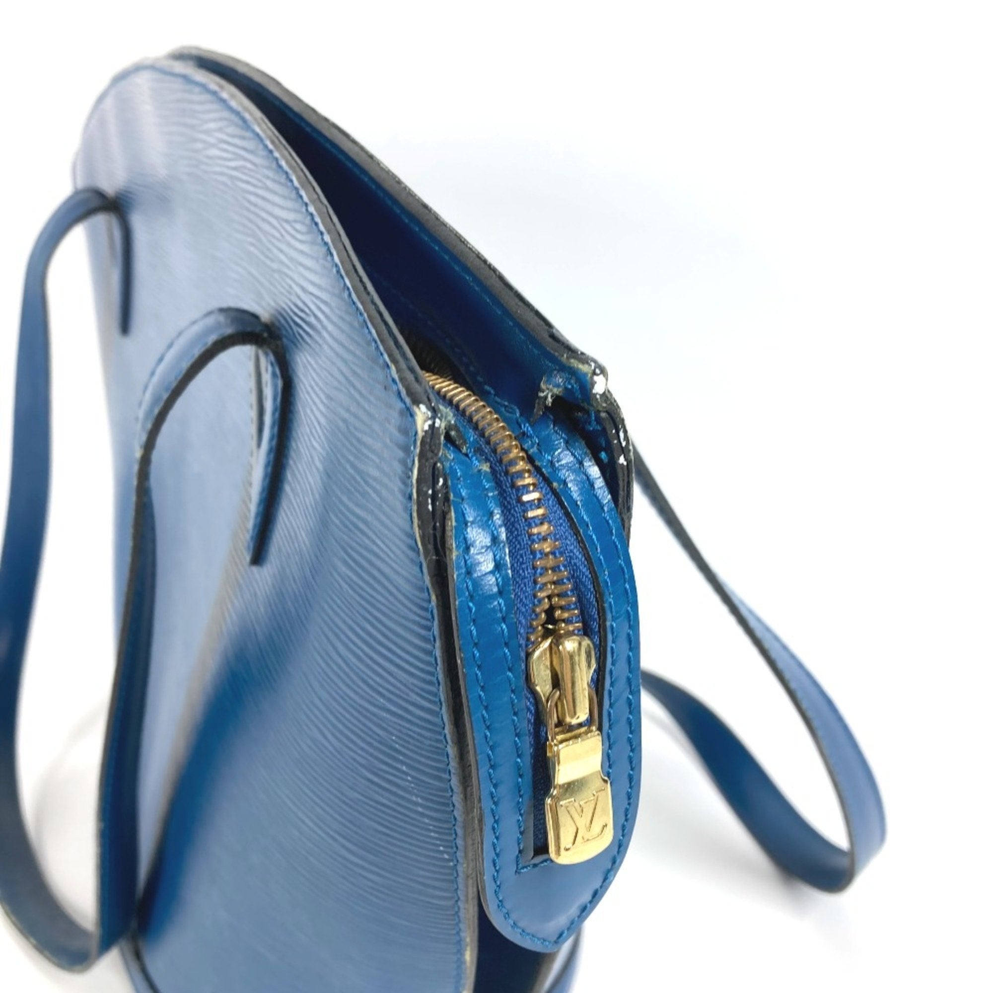 Louis Vuitton Blue Leather Tote Bag