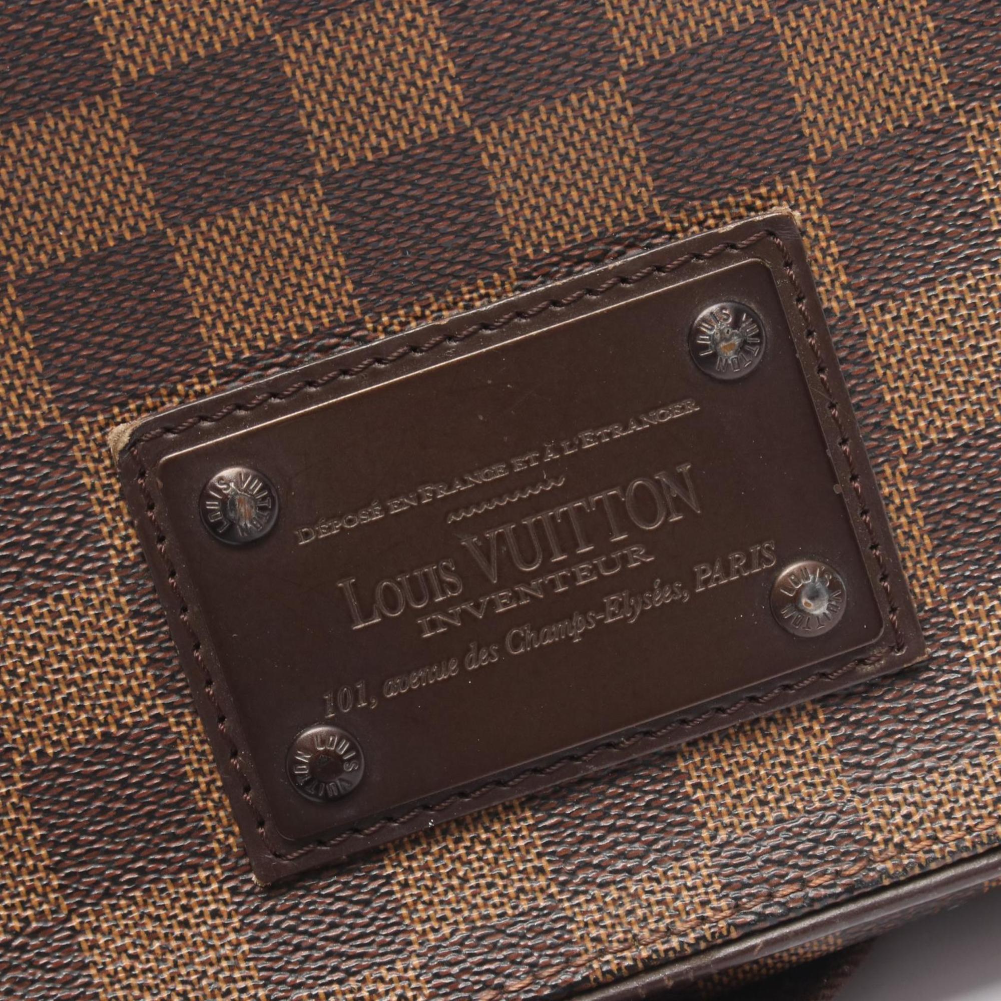 Louis Vuitton Brown Damier Canvas Coated Canvas Leather Handbag Shoulder Bag