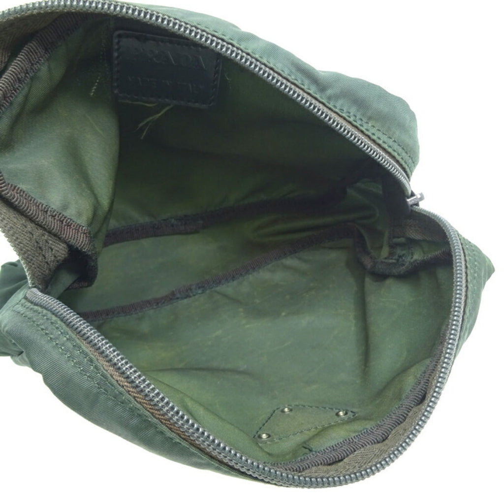 Prada Dark Green Nylon Pouch