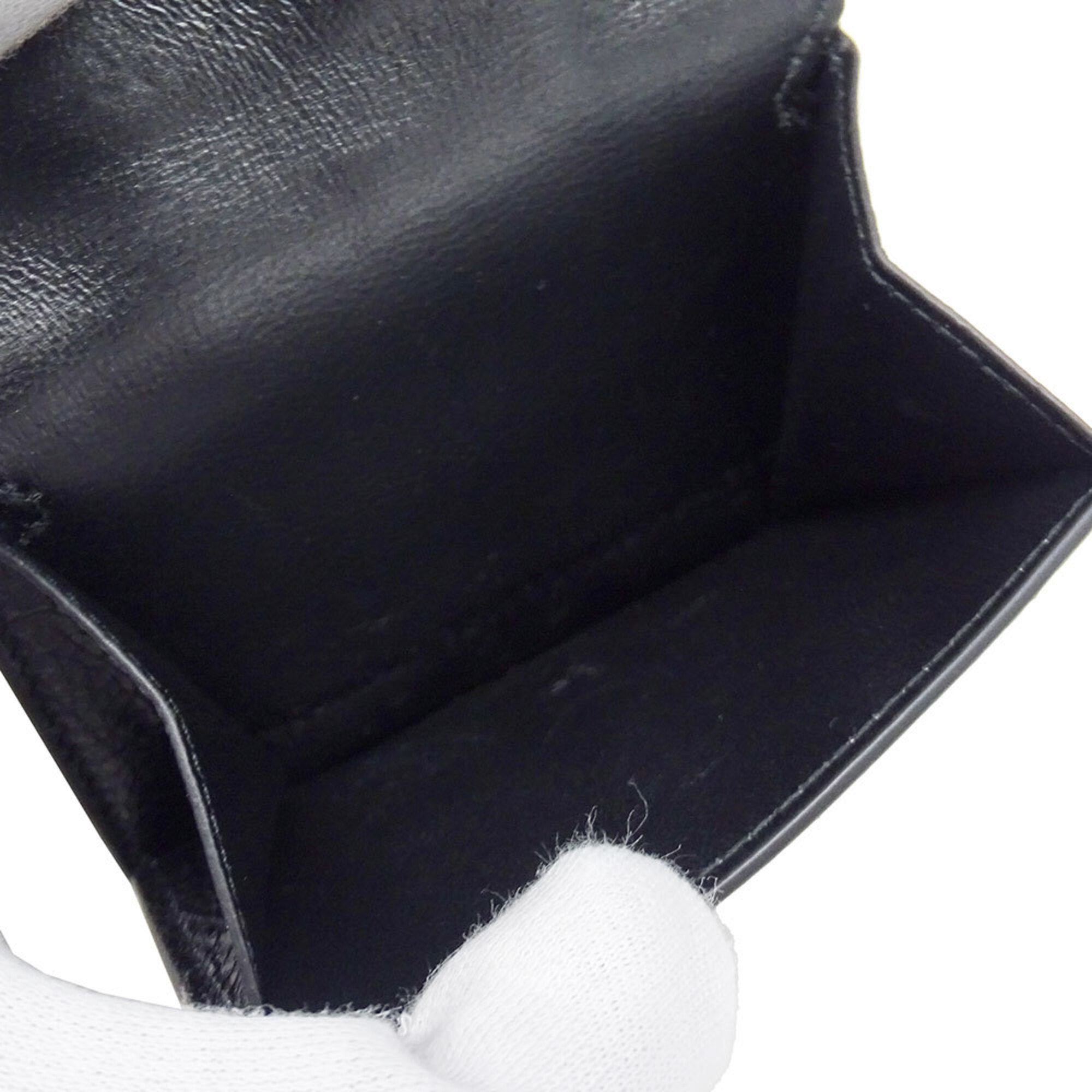 Balenciaga Black Leather Wallet (Tri-Fold)