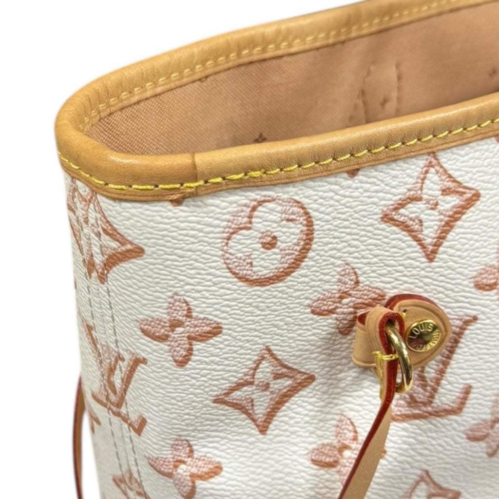 Louis Vuitton Beige Ivory Pvc Tote Bag
