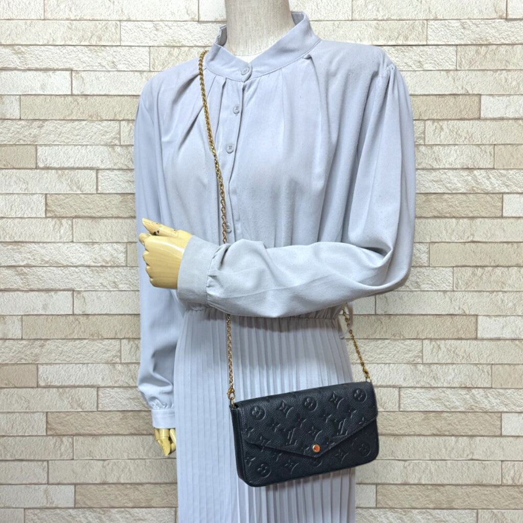Louis Vuitton Black Monogram Empreinte Shoulder Bag