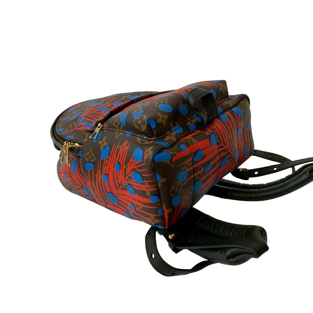Louis Vuitton Blue Brown Red Color Leather Pvc Backpack