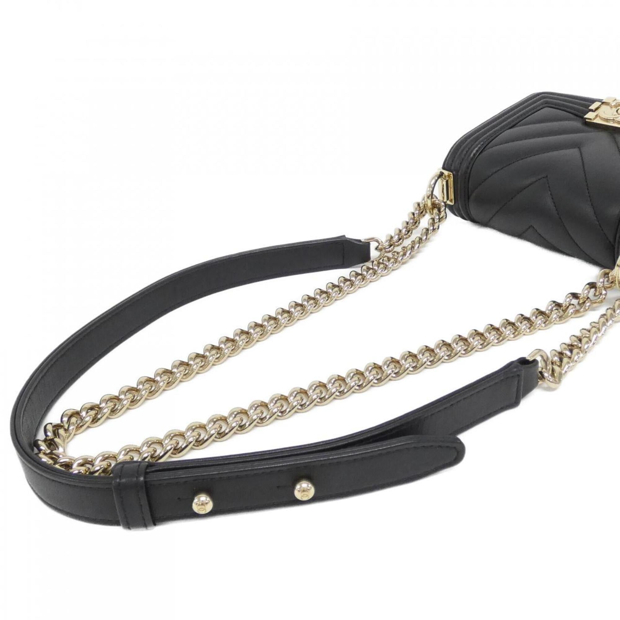 Chanel Black Leather Shoulder Bag