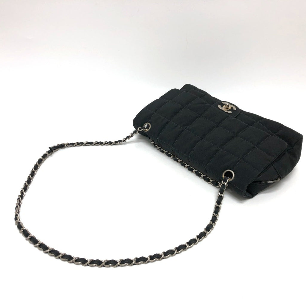 Chanel Black Cloth Shoulder Bag