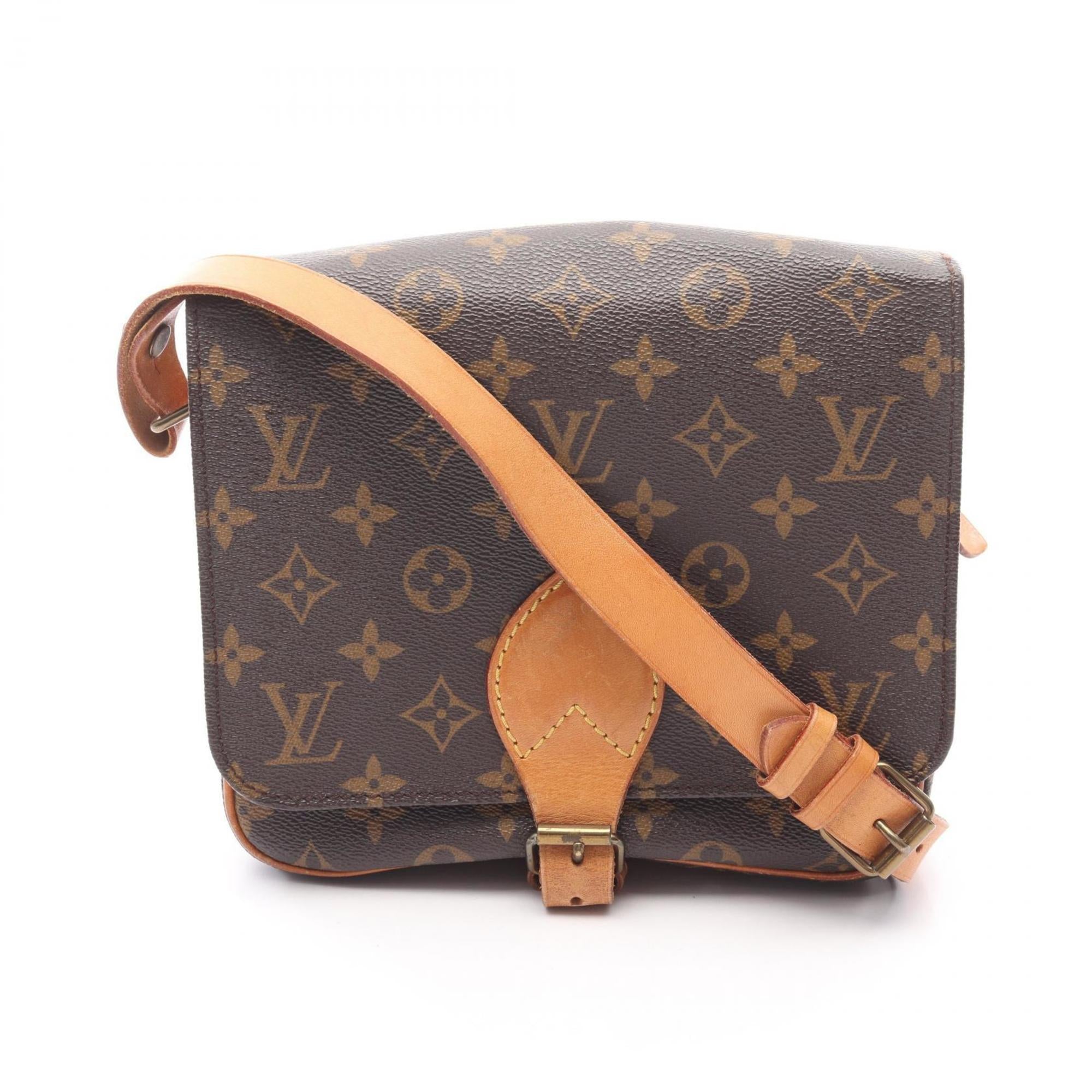 Louis Vuitton Monogram Brown Coated Canvas Leather Shoulder Bag