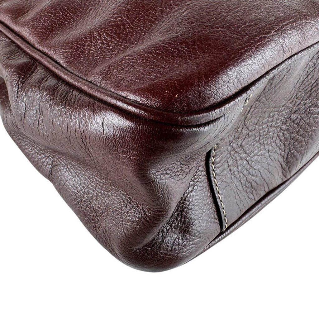 Gucci Brown Leather Shoulder Bag (Pre-Owned)