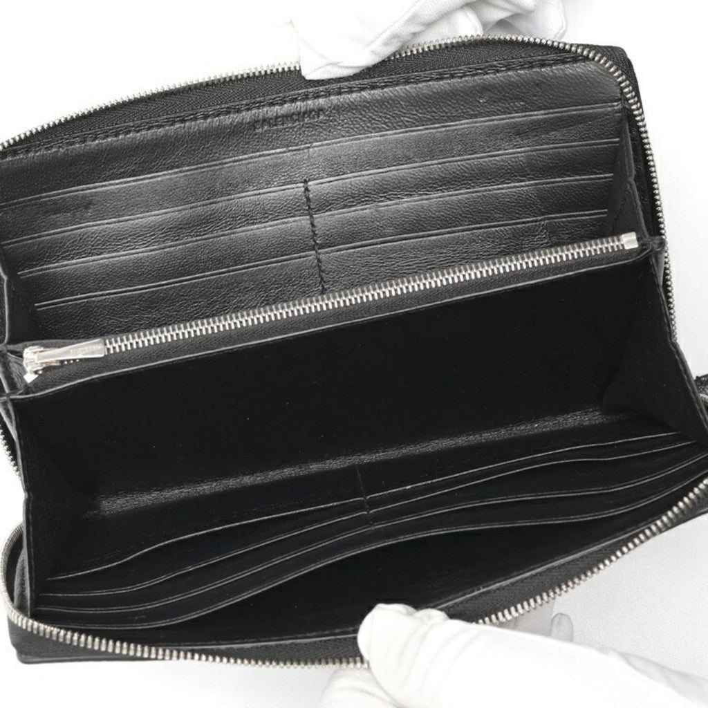 Balenciaga Black Leather Long Wallet (Bi-Fold)